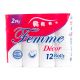 Femme 2 Ply Bathroom Tissue 12 Rolls (Pack of 2)