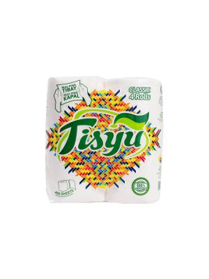 Tisyu 2 Packs of Classic 2 Ply Bathroom Tissue (4 Rolls) 