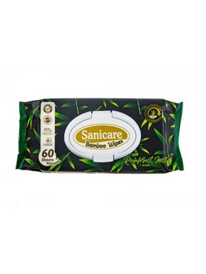 Sanicare Bamboo Natural Wipes 60 Sheets (1 Pack)