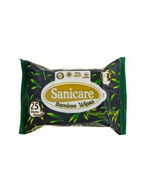 Sanicare Bamboo Natural Wipes 25 Sheets (1 Pack)