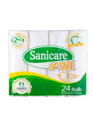 Sanicare Upsize 2 Ply Bathroom Tissue (24 Rolls)