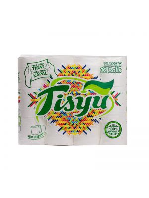 Tisyu Classic 2 Ply Bathroom Tissue - 12 Rolls (Pack of 2)