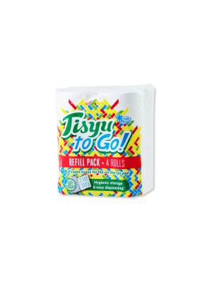 Tisyu to Go Bathroom Tissue - 4 Rolls Refill (Pack of 3)