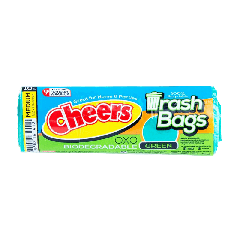 Cheers Medium Size Green Trash Bag - 10 Bags (1 Pack)