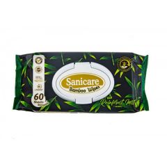 Sanicare Bamboo Natural Wipes 60 Sheets (1 Pack)